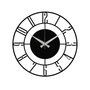 Wallity Enzoclock - S011 Reloj de Pared Decorativo de Metal Negro